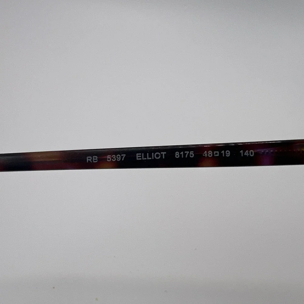 Ray Ban Eyeglasses Frame RB 5397 ELLIOT 8175 Purple Burgundy Tortoise 48-19-140